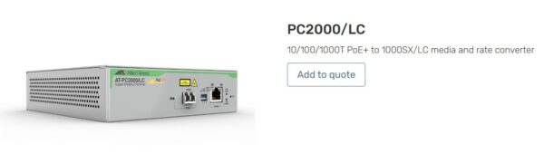 ALLIED TELESIS | TAA-PC2000/LC-960