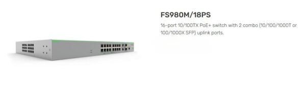 ALLIED TELESIS | AT-FS980M/18PS-10