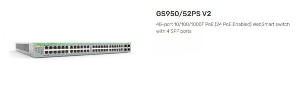 ALLIED TELESIS | TAA | AT-GS950/52PS V2