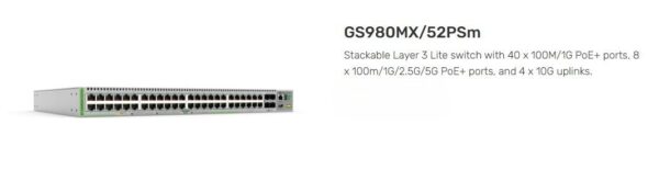 ALLIED TELESIS |  AT-GS980MX/52PSM-10