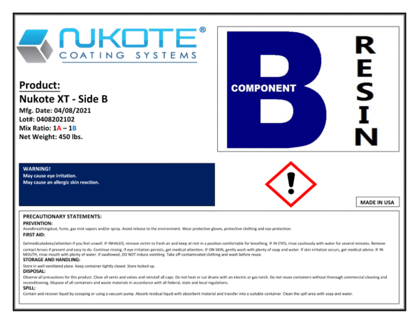 NUKOTE | XT | 200G | SPRAY REACTOR REQUIRED - Image 2