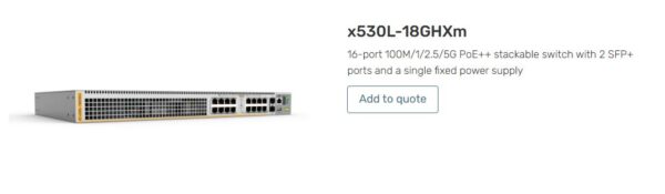 ALLIED TELESIS |  AT-X530L-18GHXM-10