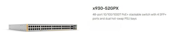 ALLIED TELESIS | TAA | JITC | AT-X930-52GPX-J90