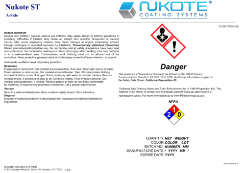 NUKOTE | ST | 120G | SPRAY REACTOR REQUIRED