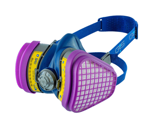 GVS | SPR472 Elipse OV/AG/P100 Half Mask with replaceable filters for Acidic, Organic Gases and Vapors, S/M - 8 Pack