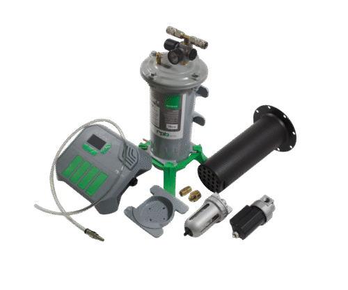 GVS | 04-907 Radex - Complete Breathing Air System incl, GX4 Gas Monitor, Pre-Filter, Micro Mist Filter, Aluminum Wall Bracket