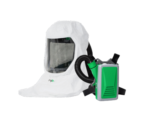 GVS | RPB 17-0044 RPB T-Link Respirator, includes: 17-110 T-Link Bump Cap Assembly, 17-712 Tychem 2000 Hood, 04-841 Backpack Breathing Tube, 03-603 HX5 PAPR Backpack Assembly - NIOSH