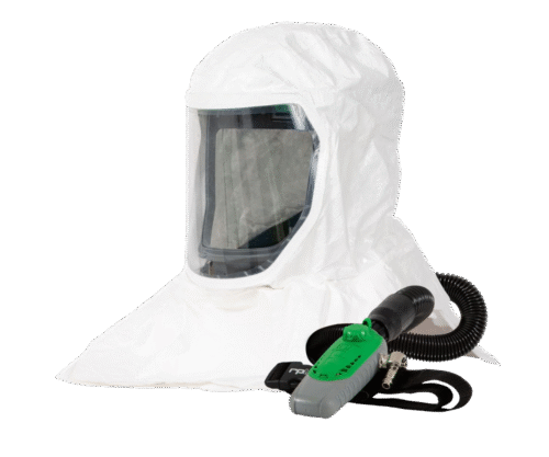 GVS | 17-0180 RPB T-Link Respirator, includes: 17-110 T-Link Bump Cap Assembly, 17-713 Tychem 4000 Sealed Seams Hood, 04-833 SAR Breathing Tube, 03-504 C40 Climate Control Device with Schrader Fitting - NIOSH