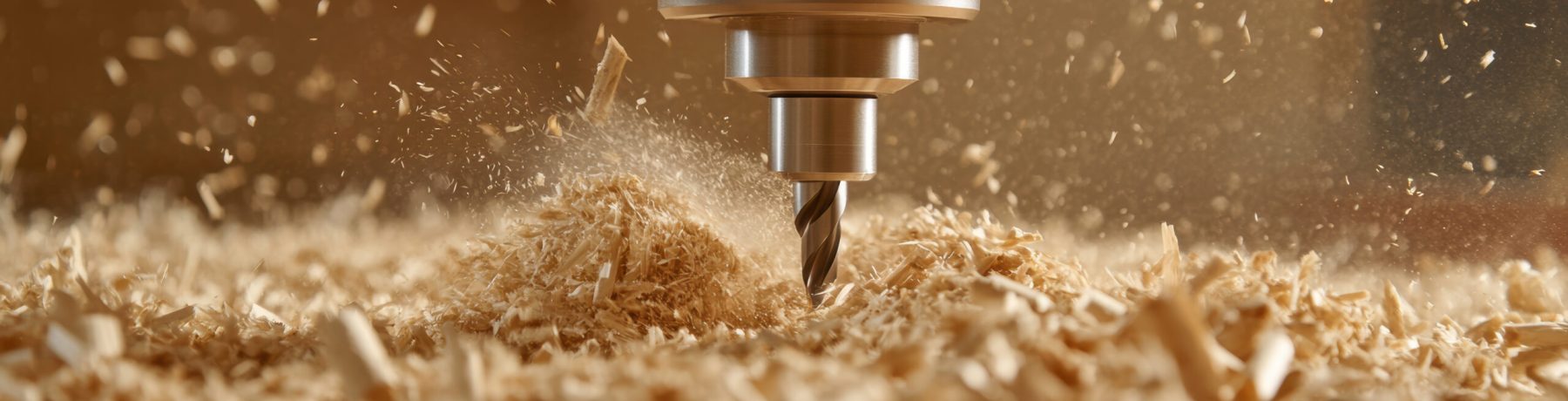 Precision woodworking with a CNC machine in action.